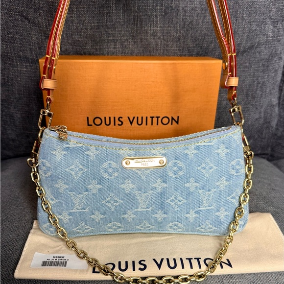 Louis Vuitton pochette LIV monogram DENIM bag - Picture 1 of 11